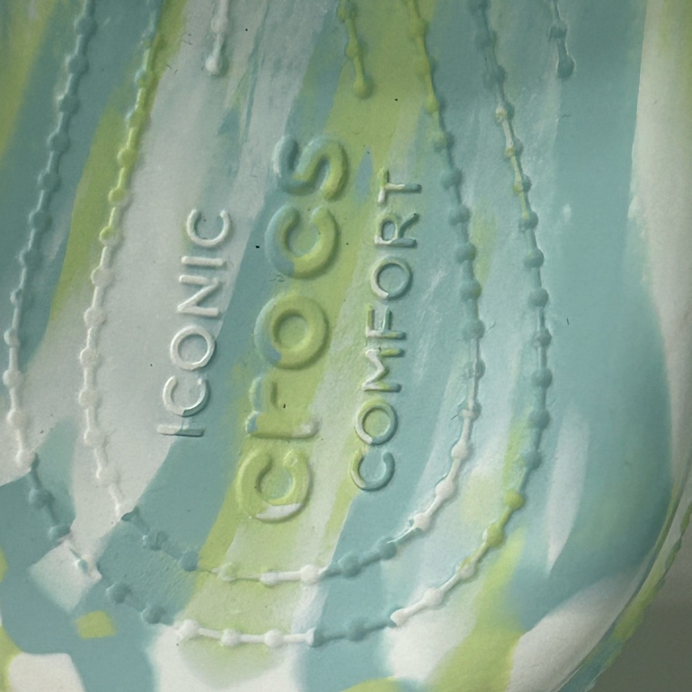 Crocs Classic Unisex Pure Water Marbled Slide Sandals Men’s 10 Women’s 12 - Picture 7 of 9